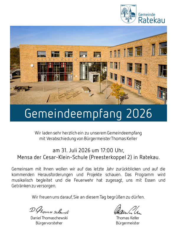 Bild vergr&ouml;&szlig;ern: Plakat Gemeindeempfang 2026
