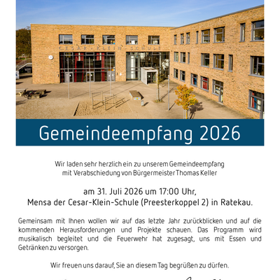 Plakat Gemeindeempfang 2026